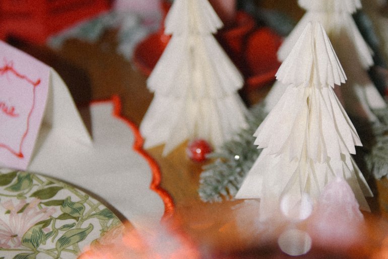 Close up tablescape on dining table